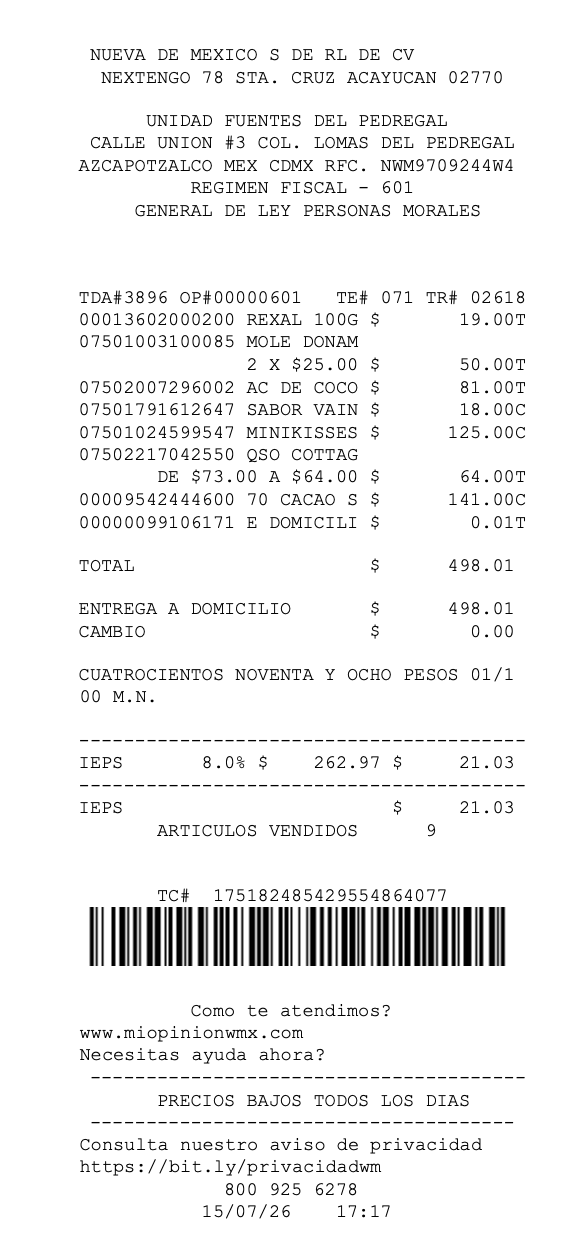 Ejemplo - Ticket digital